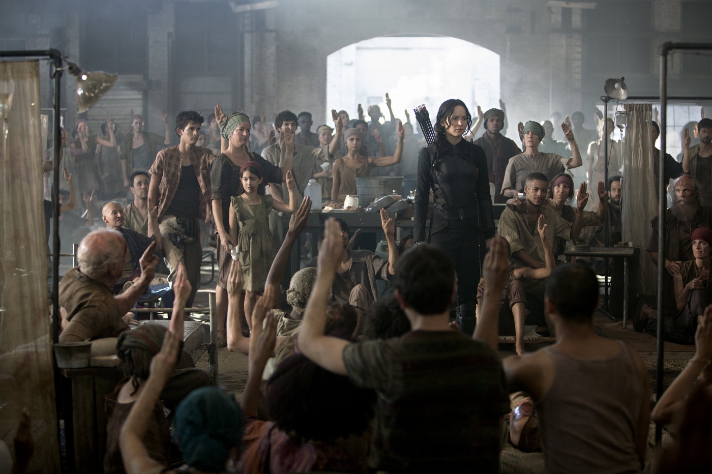 Film backdrop for The Hunger Games - Mockingjay Part 1