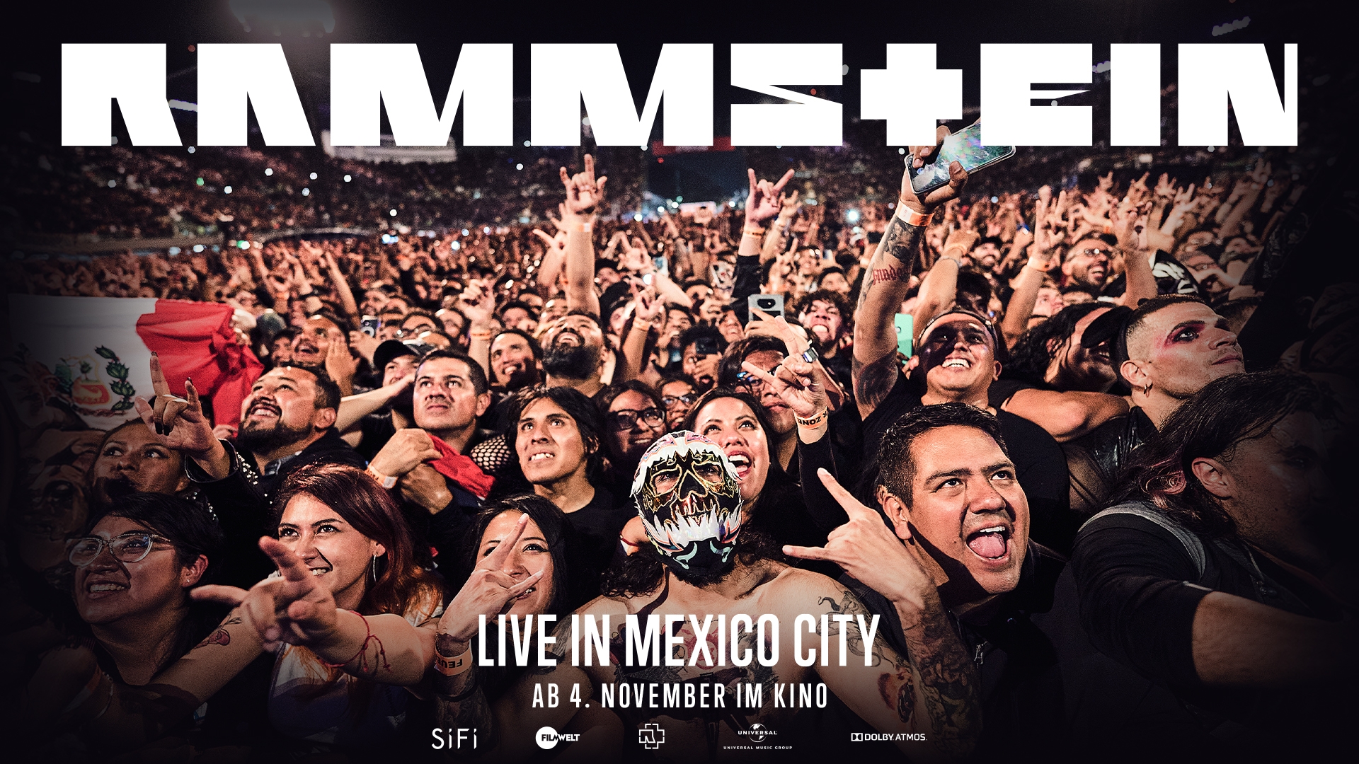 Film backdrop for Rammstein - live in Mexico-City